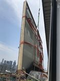 上海吊装大玻璃餐台上楼